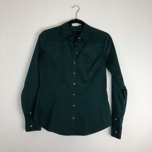 New York and Company Emerald green button blouse